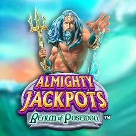 Almighty Jackpots – Realm of Poseidon slot logo by Novomatic at Twin Casino